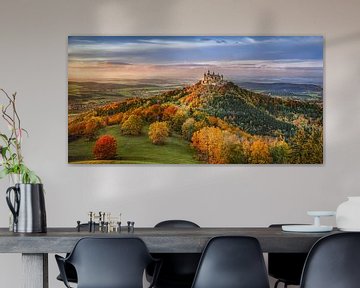 Kasteel Hohenzollern met prachtige herfstkleuren van Voss Fine Art Fotografie