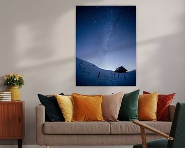 Melkweg aan de winterhemel 1 van Michael Zbinden Foto