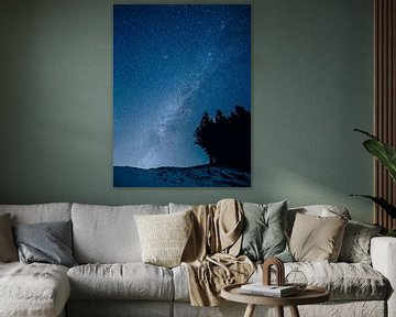 Melkweg in de winterhemel 2 van Michael Zbinden Foto