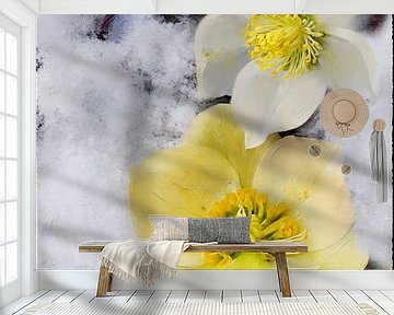 Kerstroos in de sneeuw