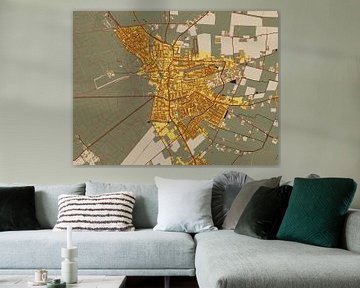 Kaart van Groesbeek in de stijl van Gustav Klimt van Maporia