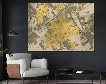 Kaart van Eersel in de stijl van Gustav Klimt van Maporia