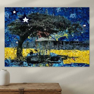 Drapeau de Curaçao et Divi Divi sur Giovani Zanolino