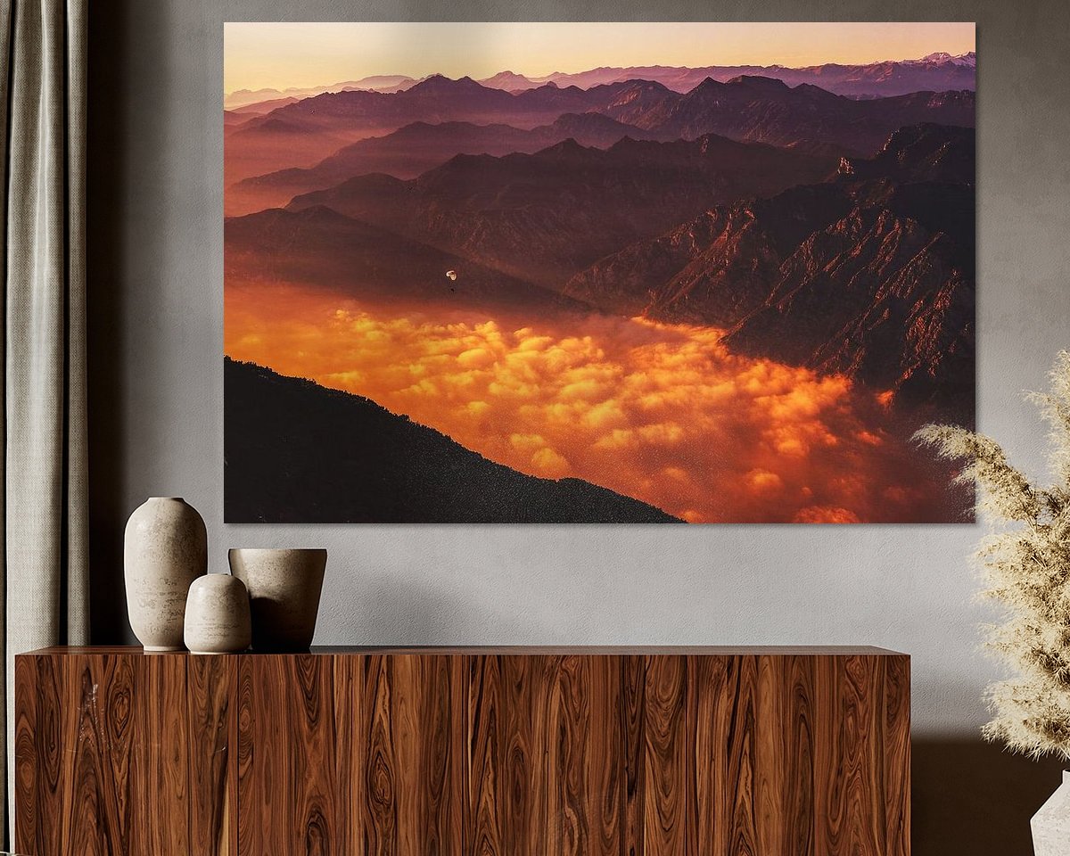 Voorbeeld van het werk in een kamer