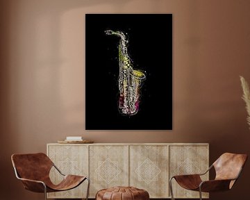 saxophone scribbles by izmo scribbles