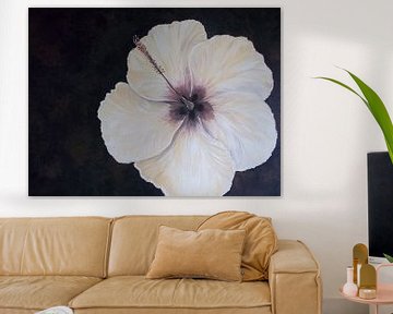 Butter Yellow Hibiscus Painting