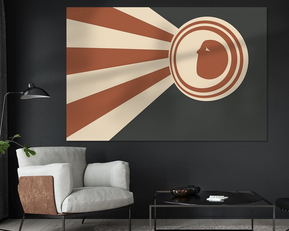 Voorbeeld van het werk in een kamer