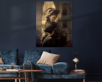 Der Fahnenträger - Rembrandt van Rijn von Gisela- Art for You