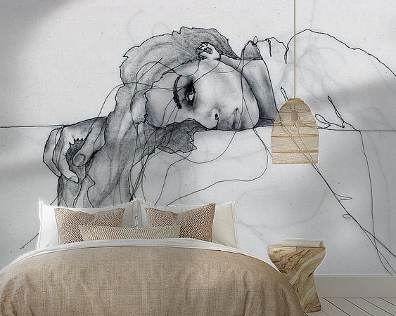 Voorbeeld van het werk in een kamer