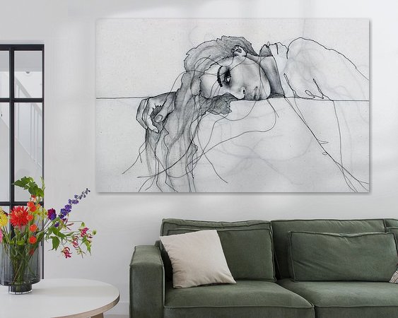 Voorbeeld van het werk in een kamer