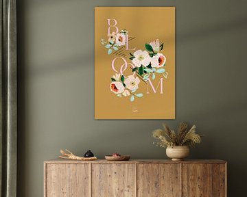 ‘Bloom’ | Blumen ocker von Ceder Art