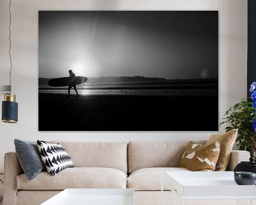 Silhouet Surfer van Walljar