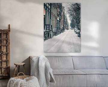Prinsengracht im Schnee #2 von Roger Janssen