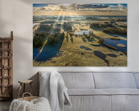 Voorbeeld van het werk in een kamer