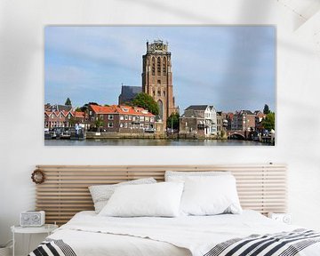 Panorama Dordrecht met Grote kerk aan Oude Maas van My Footprints
