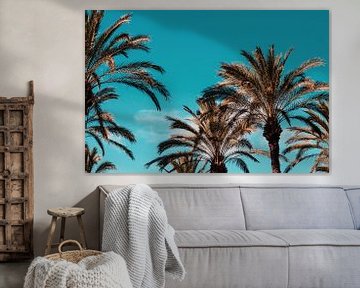 Palmbomen Blauwe Lucht II van Walljar