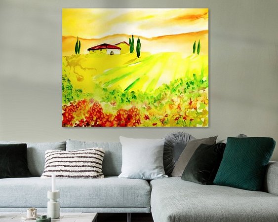 Example of the artwork in a room