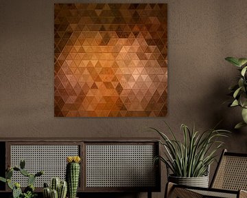 Mozaïek driehoek bruin #mosaic van JBJart Justyna Jaszke
