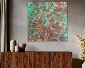 Mosaik Dreieck grün braun #Mosaik von JBJart Justyna Jaszke