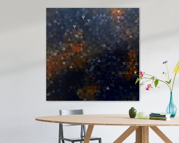 Mosaic triangle brown dark blue #mosaic by JBJart Justyna Jaszke