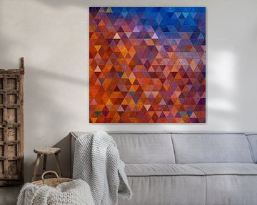 Mosaic triangle brown red blue #mosaic by JBJart Justyna Jaszke