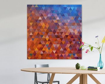 Mosaik Dreieck braun rot blau #Mosaik von JBJart Justyna Jaszke