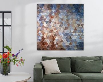 Mosaik Dreieck blau braun #Mosaik von JBJart Justyna Jaszke