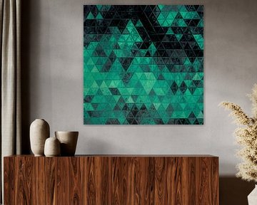 Mosaic triangle dark green #mosaic by JBJart Justyna Jaszke