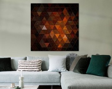 Mosaic triangle brown black #mosaic by JBJart Justyna Jaszke