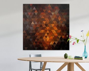 Mosaik Dreieck braun gold schwarz #mosaik von JBJart Justyna Jaszke
