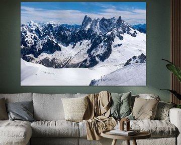 Vue du massif du Mont Blanc en France sur Linda Schouw