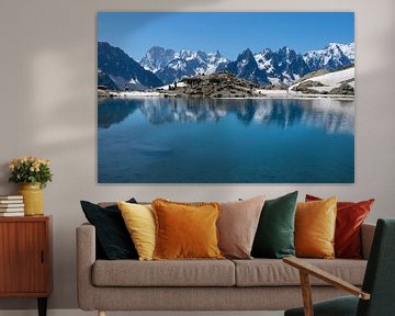 Lac Blanc in het Mont Blanc massief met reflectie van Linda Schouw