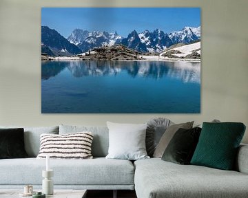 Lac Blanc im Mont-Blanc-Massiv mit Spiegelung von Linda Schouw