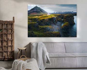 Die Hütte in Arnastapi Island von Yvonne de Bondt