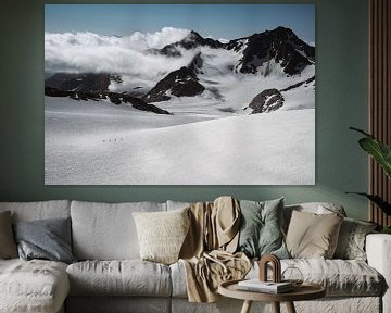 De overkruising van de Stubaier Gletscher (landscape) van Linda Richter
