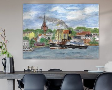 Le port de Flensburg avec l'Alexandra sur Sandra Steinke