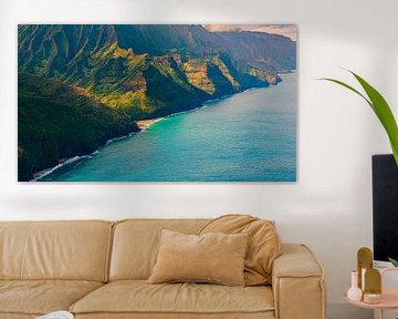 Napali coastline from the air