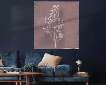 Grass in vintage style. Modern botanical minimalist art by Dina Dankers