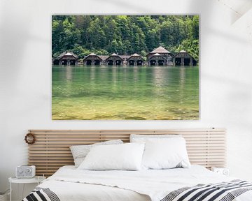 Abris pour bateaux au lac Königssee dans les Alpes de Berchtesgaden sur Animaflora PicsStock