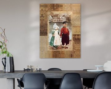 kinderen in Volendams Kostuum van Dutch Art