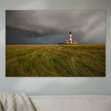 Dramatic weather at Westerhever Lighthouse by Jiri Viehmann