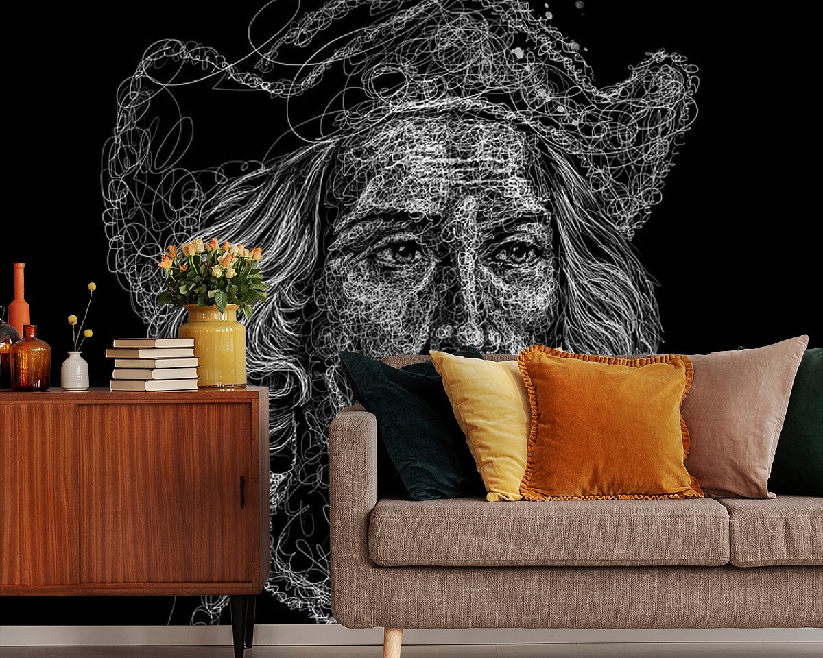 Voorbeeld van het werk in een kamer