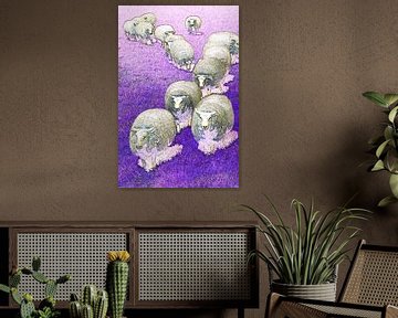 Mouton en violet sur De Rover