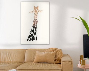 Giraffe in Afrika van Ilse Schrauwers, isontwerp.nl