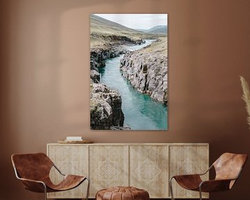 Rivier stroomt door een eiland | IJsland van Photolovers reisfotografie