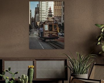 Kabeltram in San Francisco | Reisfotografie | Californië, U.S.A. van Sanne Dost