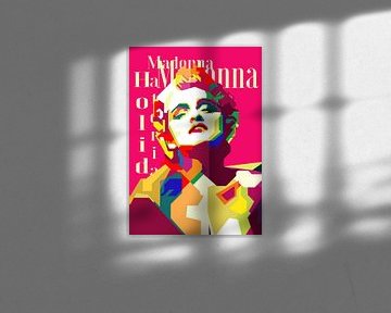 Madonna 80er Jahre Pop-Ikone Kunst WPAP von Fariza Abdurrazaq