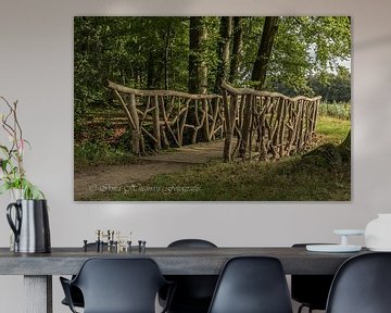 Prachtige brug in t bos van Irma Huisman