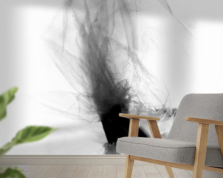 Sfeerimpressie behang: Dans | abstract zwart-wit van Henriëtte Mosselman