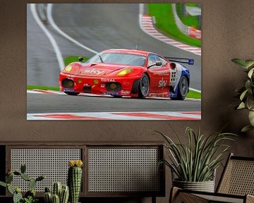 Ferrari F430 GTC racewagen op Raidillon in Spa Francorchamps van Sjoerd van der Wal